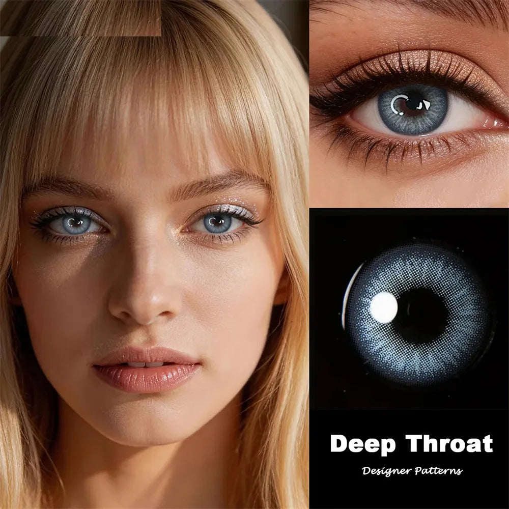 Eyes Color Contacts Colored Contact Lenses Lens Small Pupils Natural Beauty Blue 2Pcs 6 Months Half Year Use