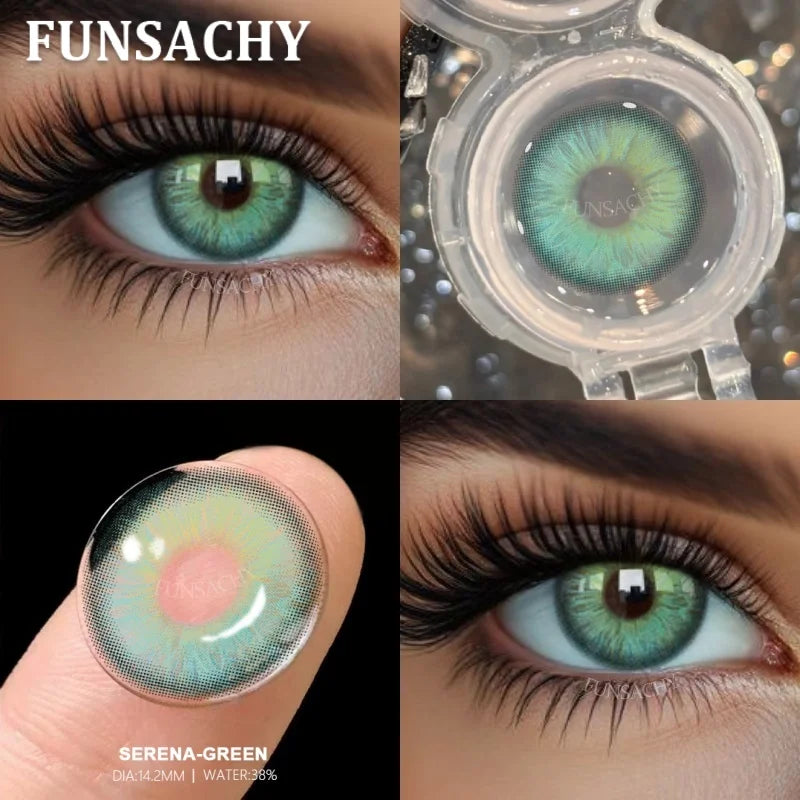 1 Pair New Color Contact Lenses Beautiful Pupil Fashion Soft Brown Black Small Diameter for Eye Grey Lenses for Student