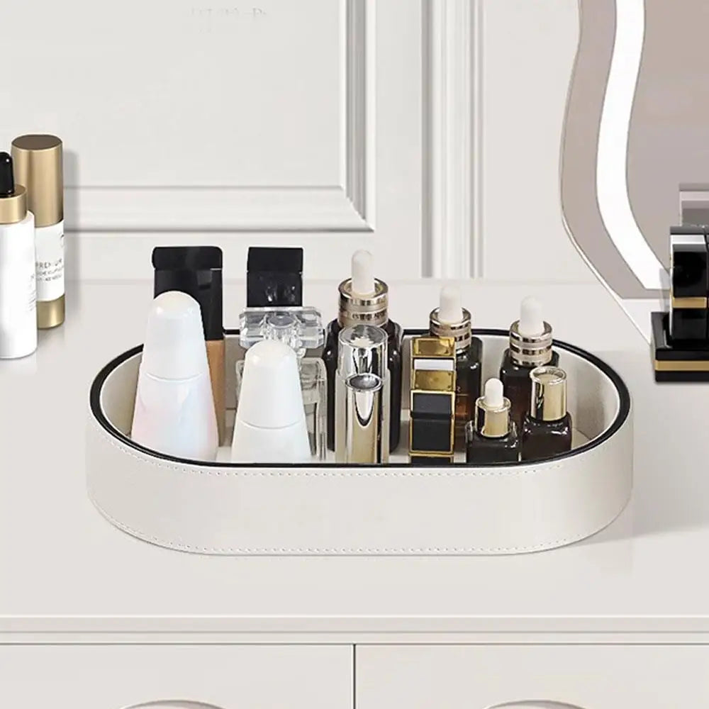 Pu Storage Box Sundry Key Storage Box Makeup Jewelry Organizer Home Entrance Desktop Tray Living Room Decoration