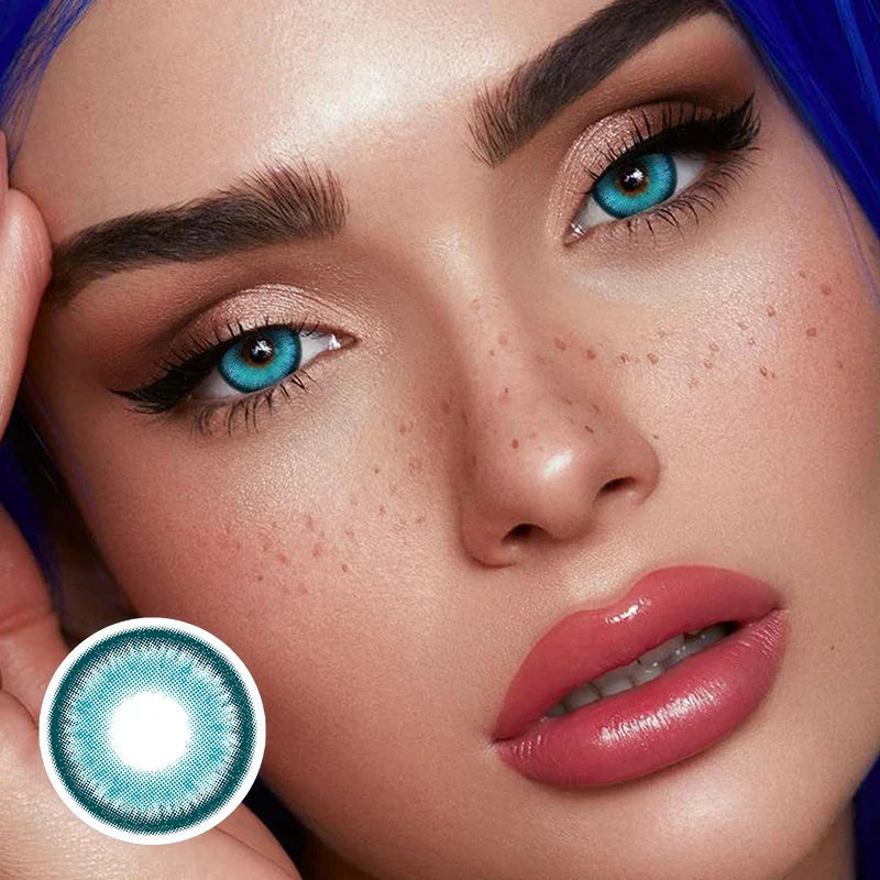 New 1 Pair Coloured Contact Lenses Brown Eye Pupils with Graduated Lens Coloured Contact Lenses for Eyes Grey Lenses