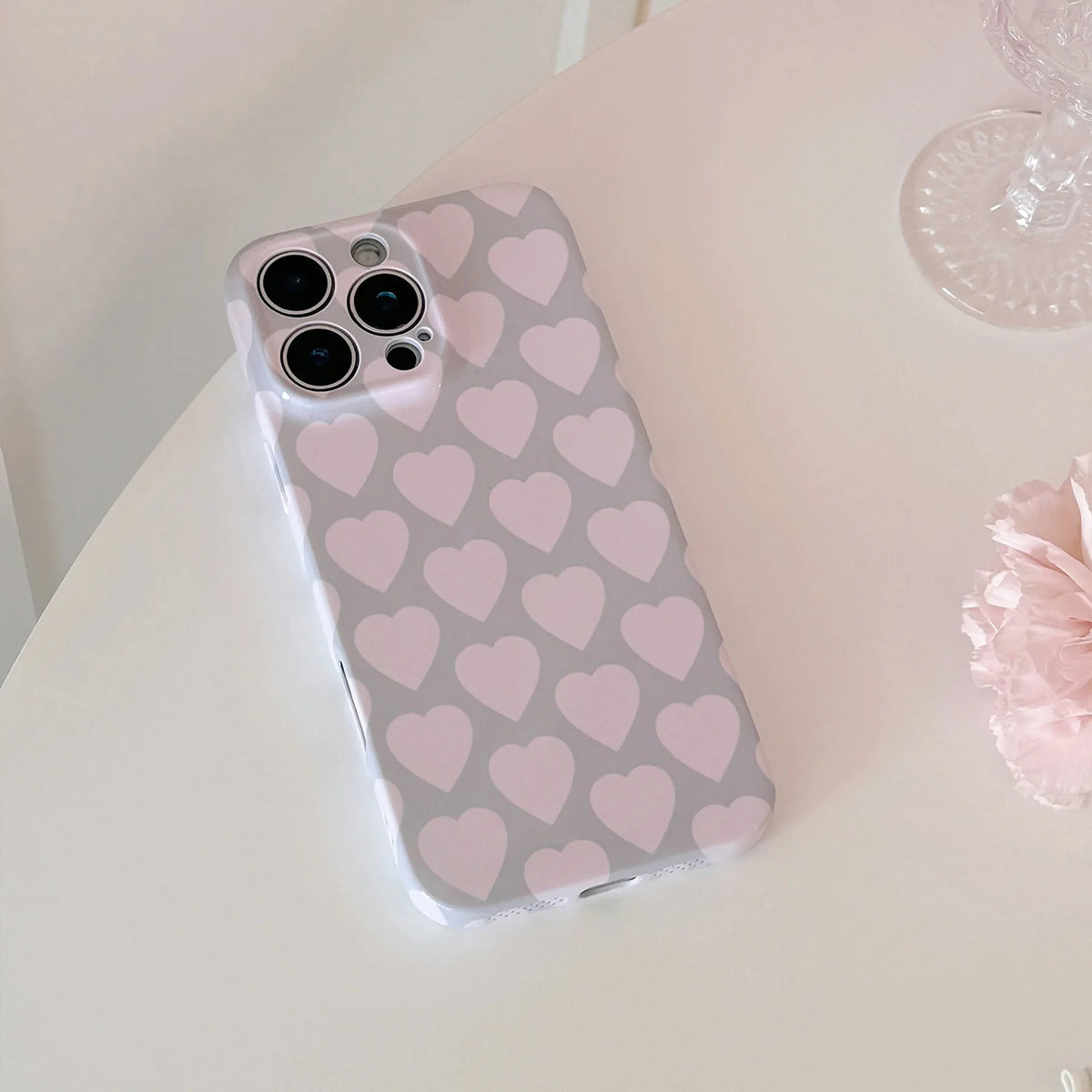 Fashion Love Heart Pattern Phone Case For iPhone 11 12 13 14 15 16 Pro Max X XR XS Max 7 8 Plus Shockproof Soft Back Cover Coque