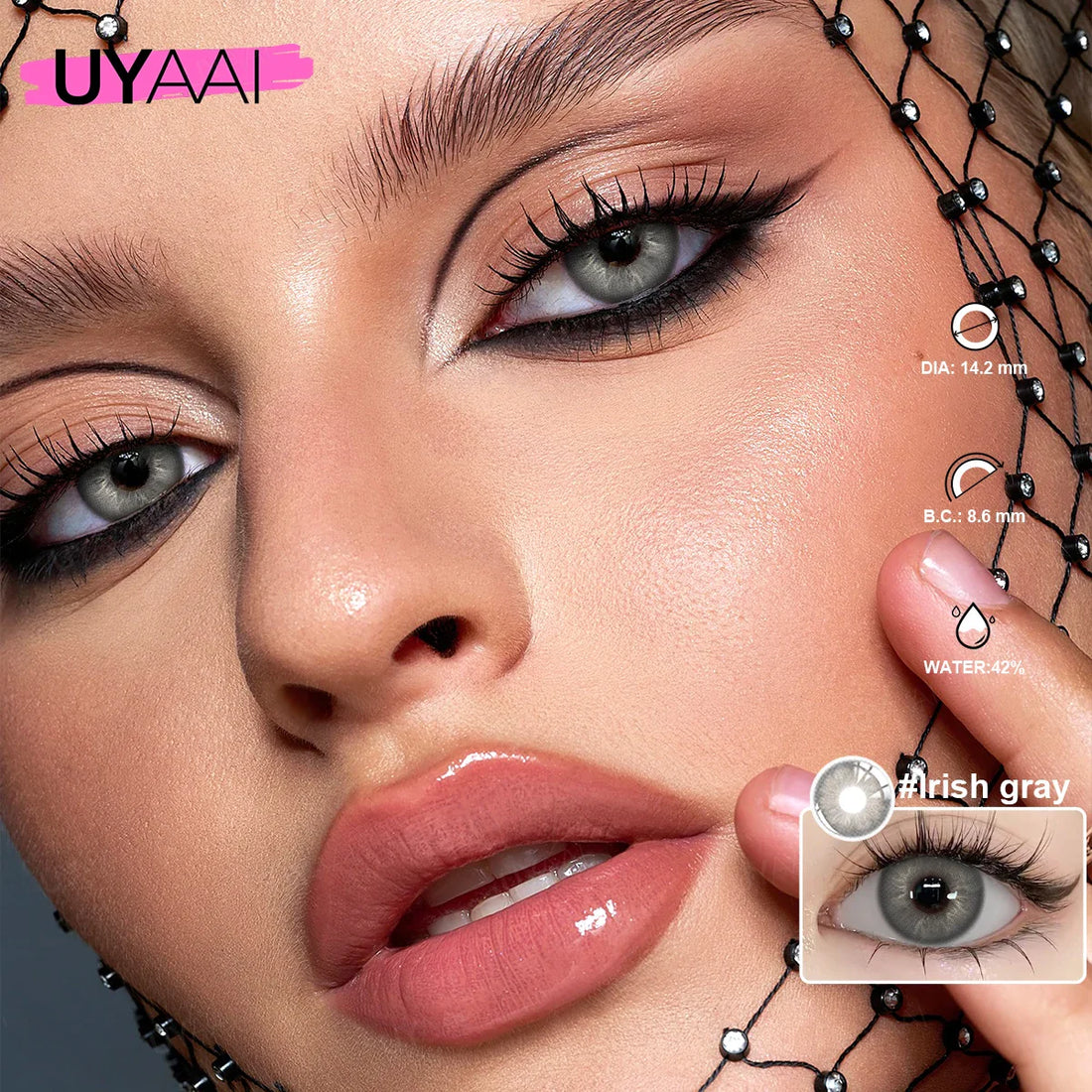 NEW 2PCS Color Contact Lenses For Eyes Gray Contacts Lenses Green Colored Pupils Makeup Natual Pupils Cosmetic Lens