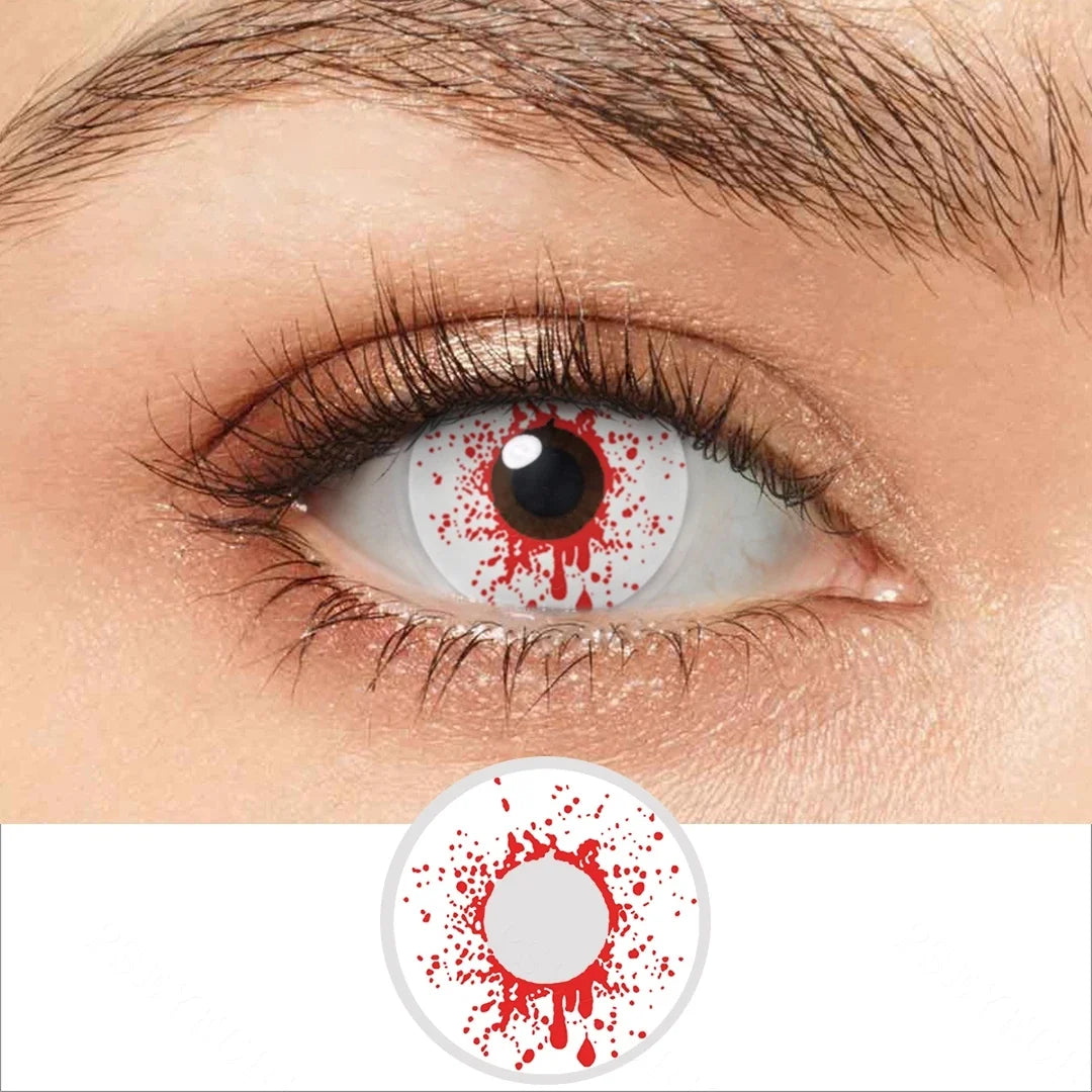 Yearly Use Halloween Contact Lenses For Cosplay Vampire Red Colored Contact Lenses Eye Lenses Blood Makeup Contact Lens