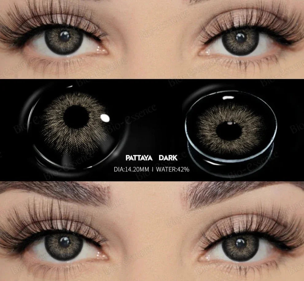 1 Pair Colored Contact Lenses with Degree Natural Eye Contact Prescription Lens Fashion Lenses