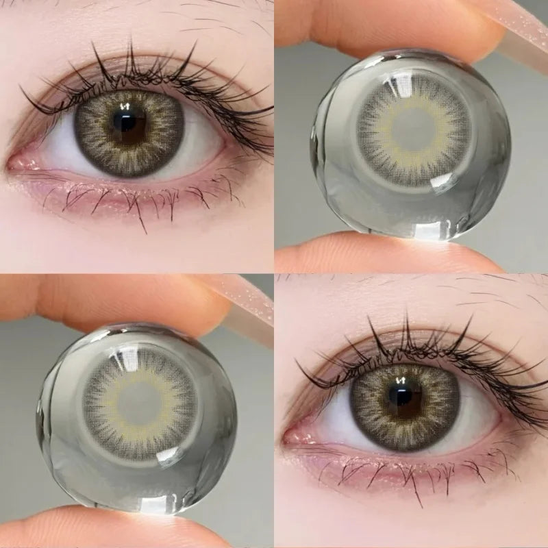 1 Pair Color Contact Lenses For Eyes Natural Gray Blue Beautiful Pupil Soft Natural Accessories Yearly Cosmetic Pupils