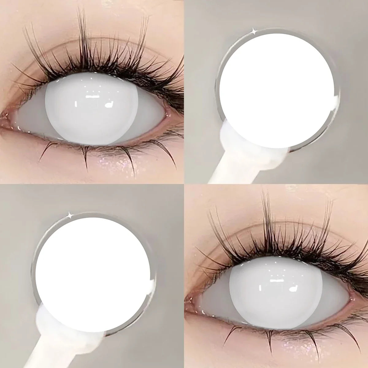 Cosplay Contact Lenses Cosmetics Blue Lens Eye Color Lenses Sharingan Halloween Makeup Red Lenses White Lenses Yellow Lens