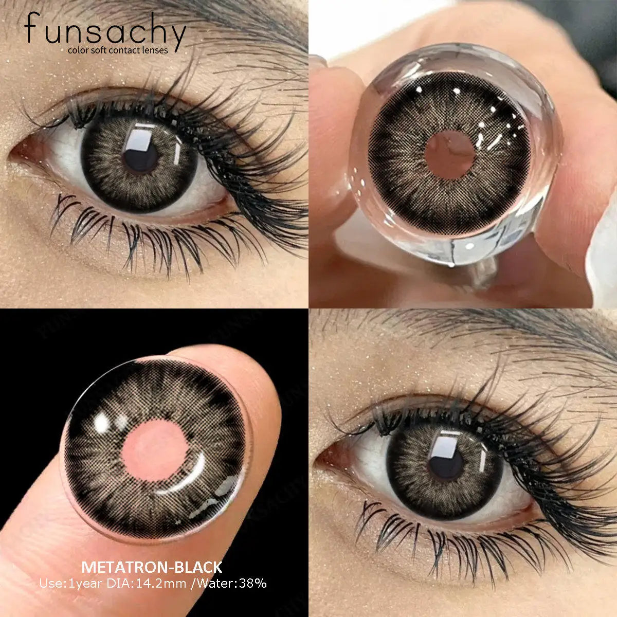 Color Contact Lenses for Eyes 1 Pair Gray Fashion Cosmetic Lenses Green Pupils Gray Natural Eye Contacts Women Eye Lens