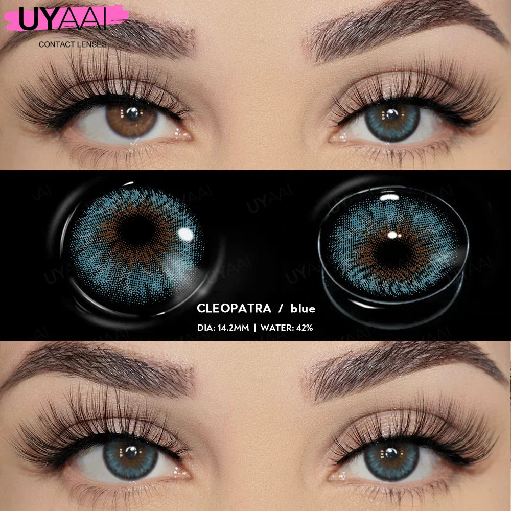 1 Pair Color Contact Lenses for Eyes Korean Brown Natural Big Eye Lenses Gray Eye Contact Green Color Lens