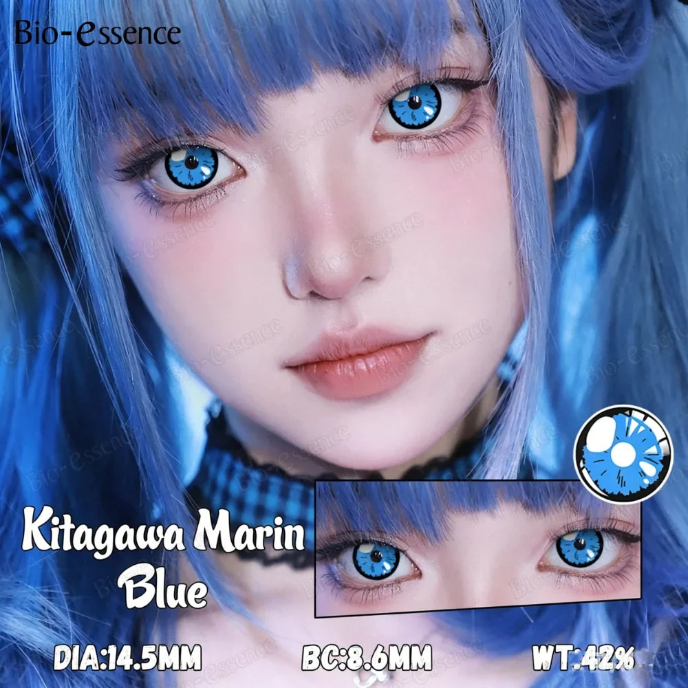 Anime Cosplay Contact Lenses Purple Lenses Halloween White Lenses Dragon Eye Cosplay Lenses Colored Pupils for Party