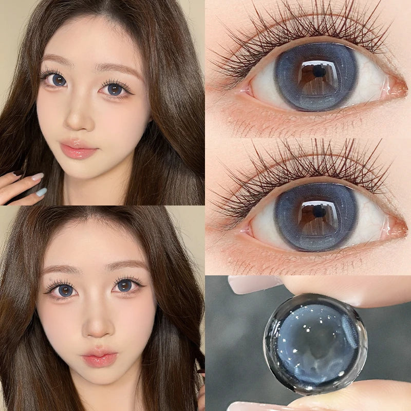 1Pair Color Contact Lenses Makeup Beauty Soft Lenses Brown Pupils Yearly Comfort Health Lenses Contacts Natural Hot