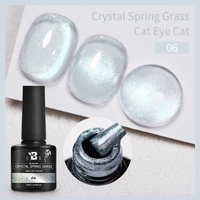 7.5ml Golden Gradient Cat Eye Nail Polish Gel Phototherapeutic Gel Soak Off Nail Magnetic Gel Polish Nail Art DlY