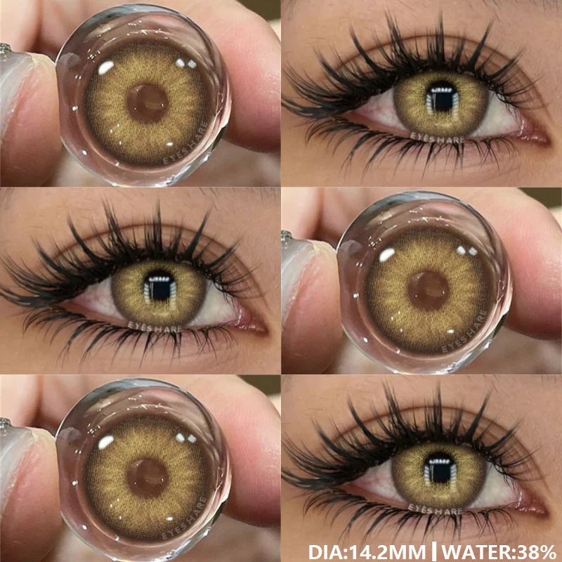 Colored Contact Lenses for Eyes 1pair Gray Pupils Lens Blue Eye Lenses Brown Lens Yearly Green Contacts Cosmetic Lenses