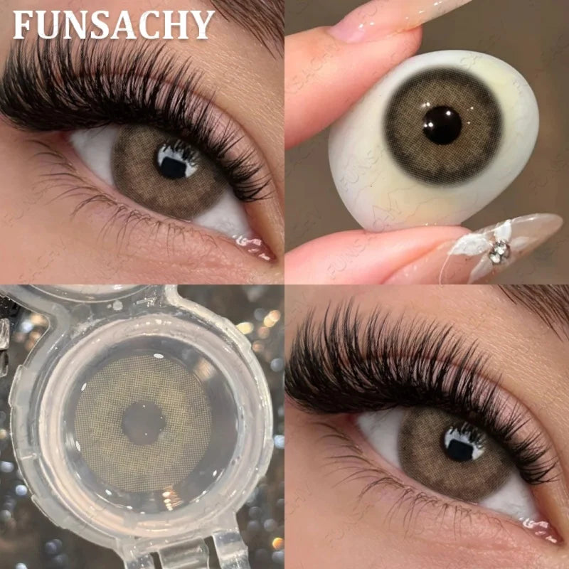 1 Pair Elesis Series Contact Lenses for Eyes Brown/Gray Colored Lenses Blue Natural Eye Contacts Annual Fast Shipping