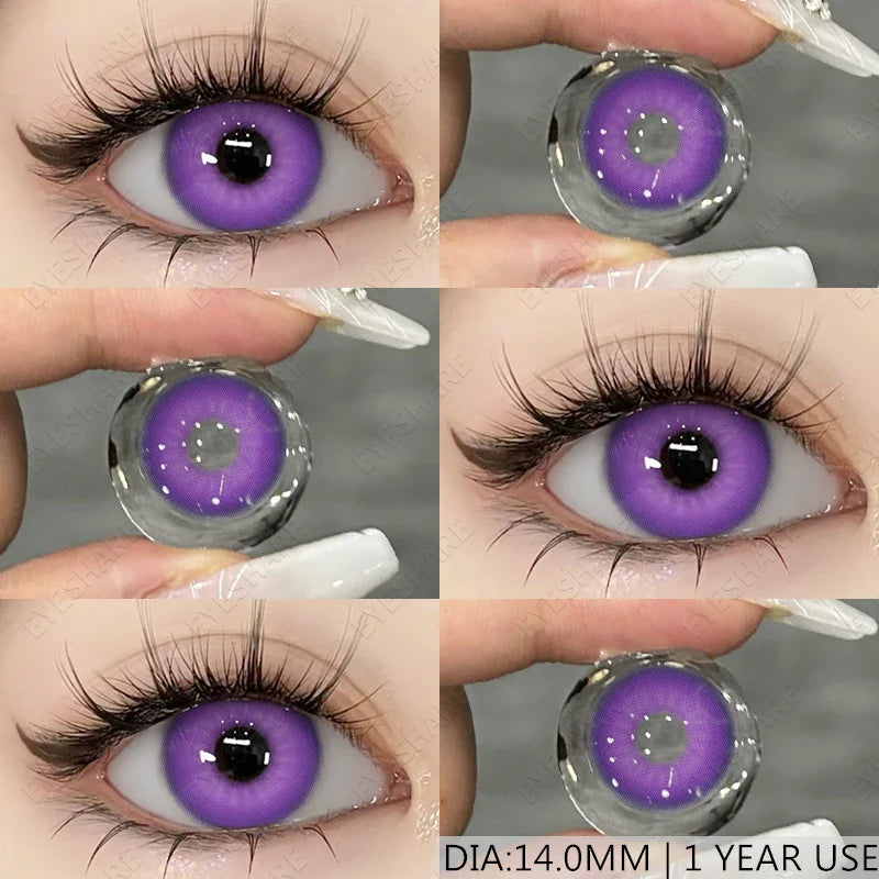 1 Pair Pink Cosplay Contact Lenses for Eyes Lenses Anime Lenses Anime Accessories Lenses Pink Lenses Red Lens
