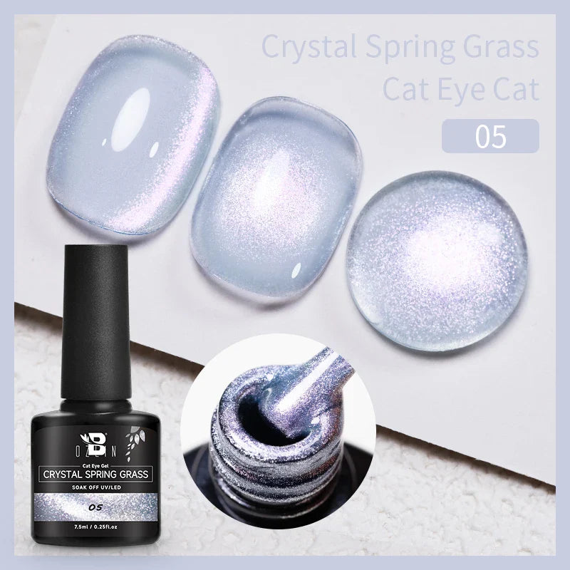 7.5ml Golden Gradient Cat Eye Nail Polish Gel Phototherapeutic Gel Soak Off Nail Magnetic Gel Polish Nail Art DlY