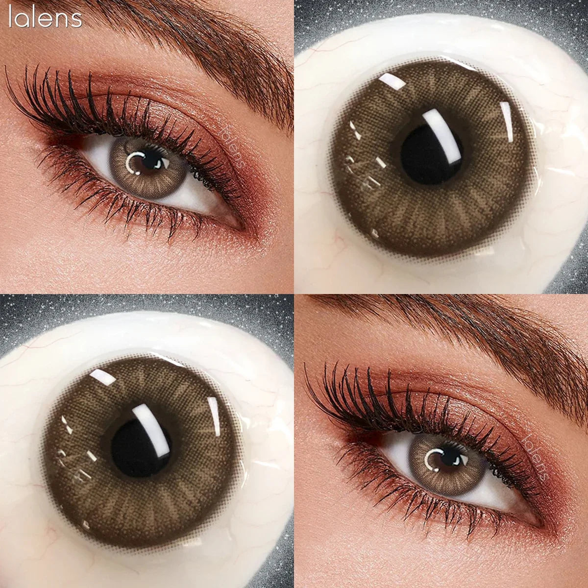 Natural Brown Half Yearly Disposable Colored Contact Lenses Daily Cosmetic Eye Contacts for Dating Makeup