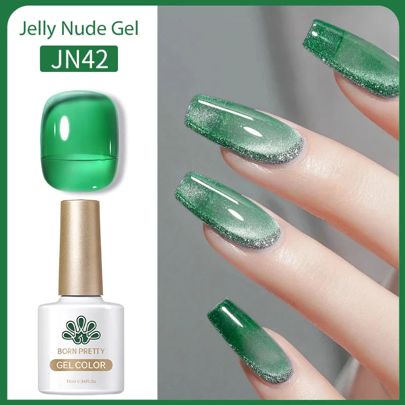 Transparen Gel Nail Polish Pink Jelly Nude Semi Transparent French Nail Camouflage UV Gel Varnish Soak Off Nail Art