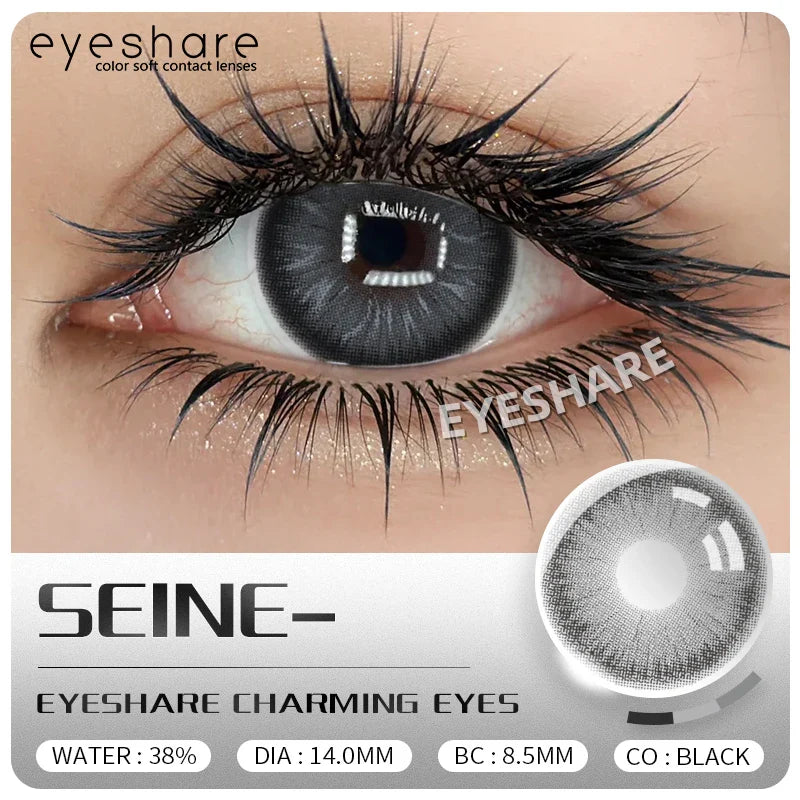 2Pcs Colored Contact Lenses for Eyes Natural Blue Eyes Lenses Gray Pupils High Quality Green Contacts Yearly Disposable