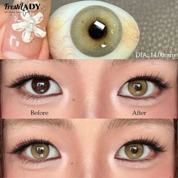 1 Pair Colored Contact Lenses Natural Gray Pupils Eyes Contact lenses Soft Contacts 14.00mm