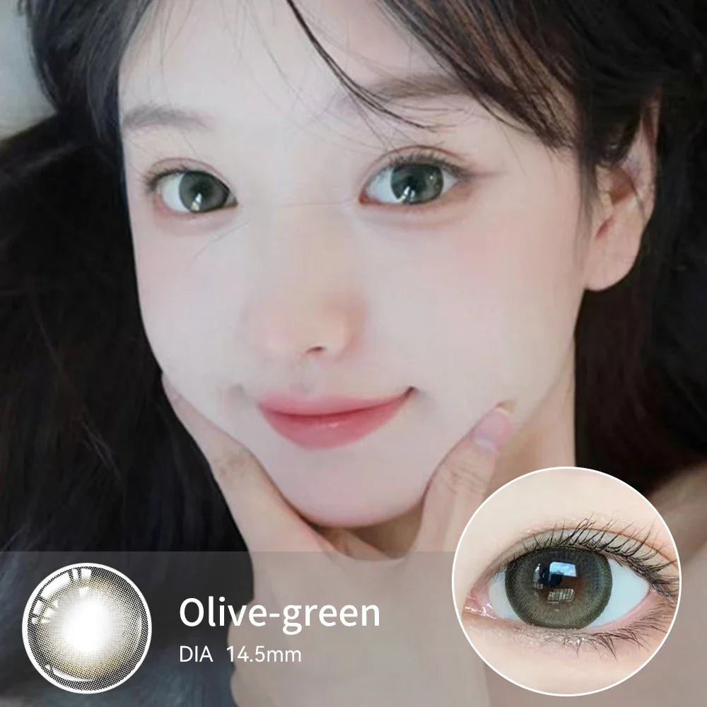 1 Pair Beauty 10 Colors Contact Lenses for Eyes Natural Pupil Color Lens Eyes for Myopia Free Shipping Half A Year Use