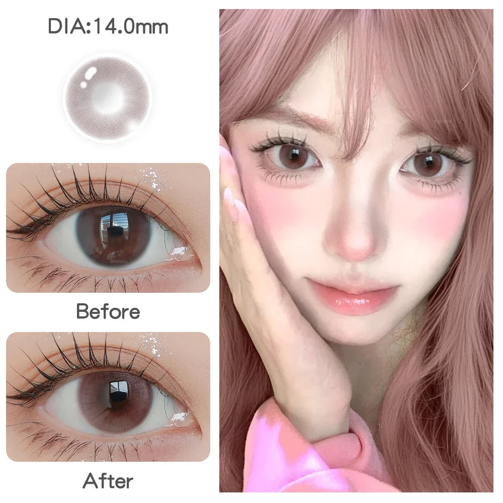Natural Purple Contact Lenses for Eyes Myopia Beauty Eye Lenses Fashion Color Pupils 2pcs/pair Blue Lens Brown Lenses