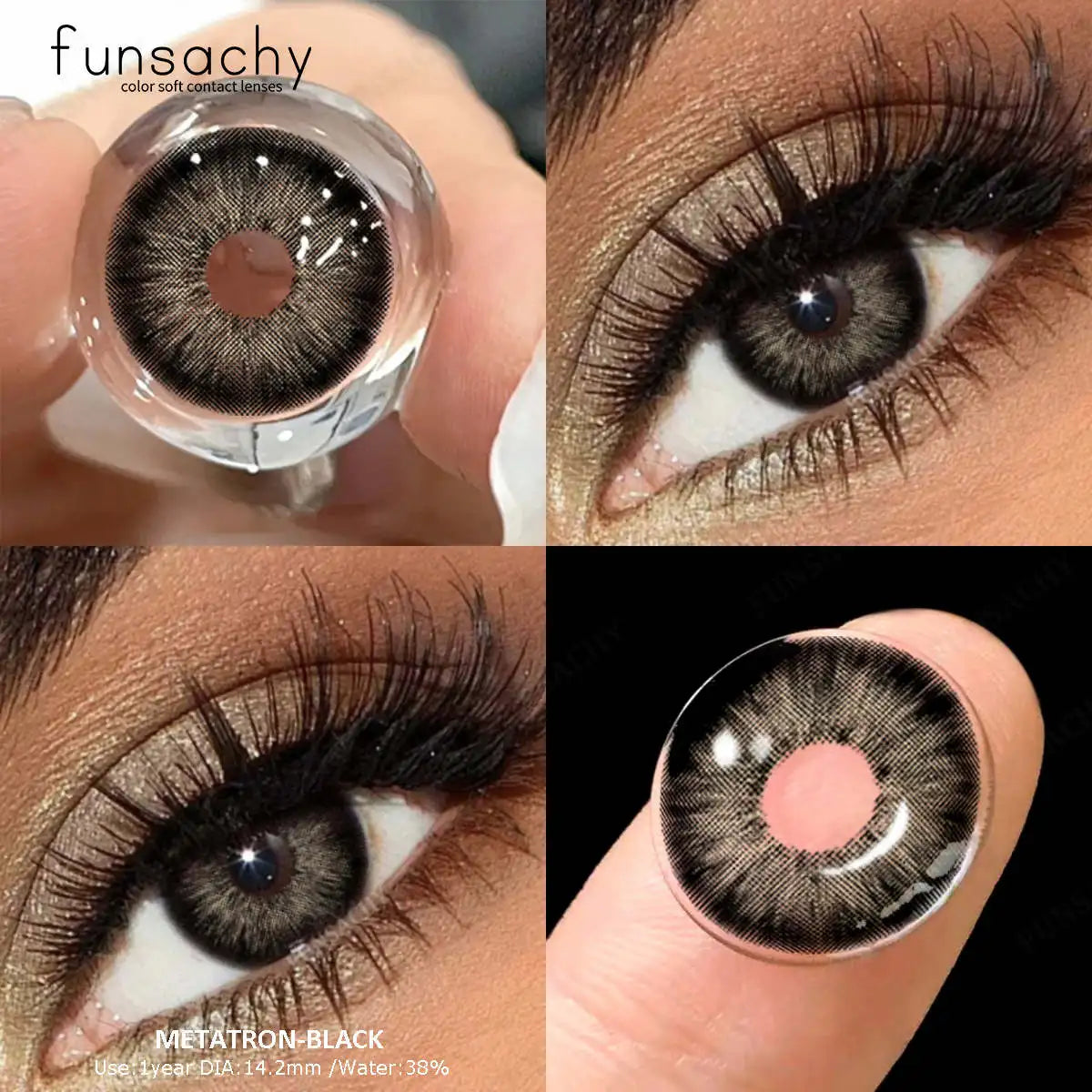 1Pair Colorful Contact Lenses Fashion Beautiful Colorcon Eyes Lenses Cosmetics Gray Lens Brown Contacts Lens Eye Yearly