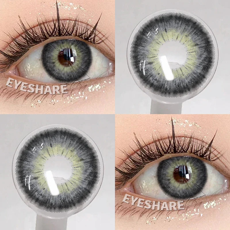 NEW 1Pair Natural Colored Contact Lenses For Eyes Beauty pupillents Grey Pupils Brown Contacts New Cosmetic Eyes Makeup