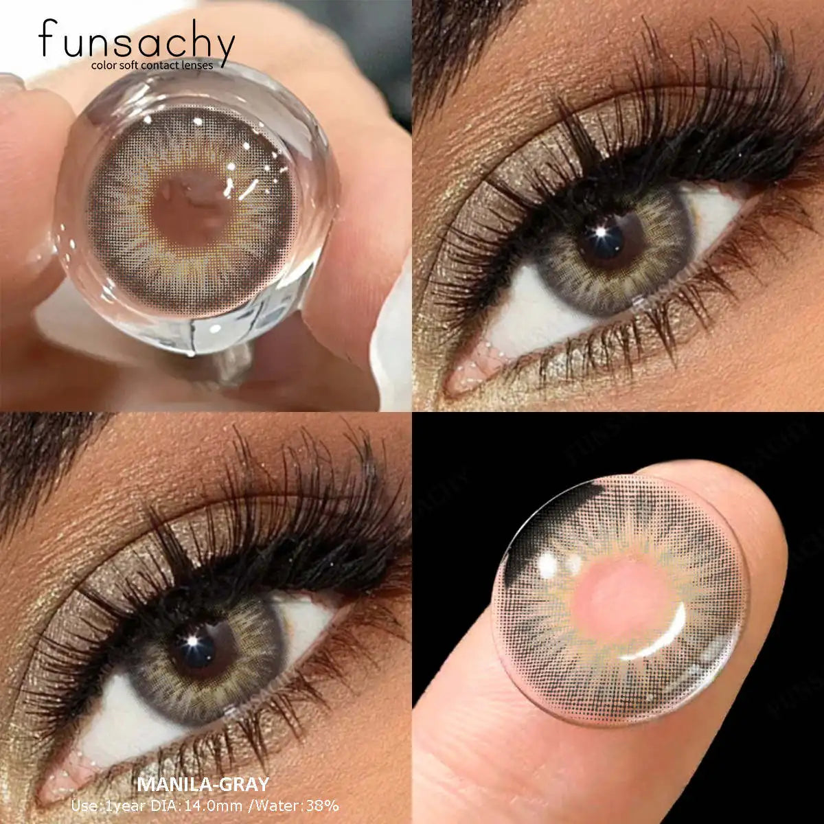 1Pair Colored Natural Contact Lenses Colorcon Beautiful Eye Lenses Cosmetics Green Lens Brown Cosmetics Contacts Lens