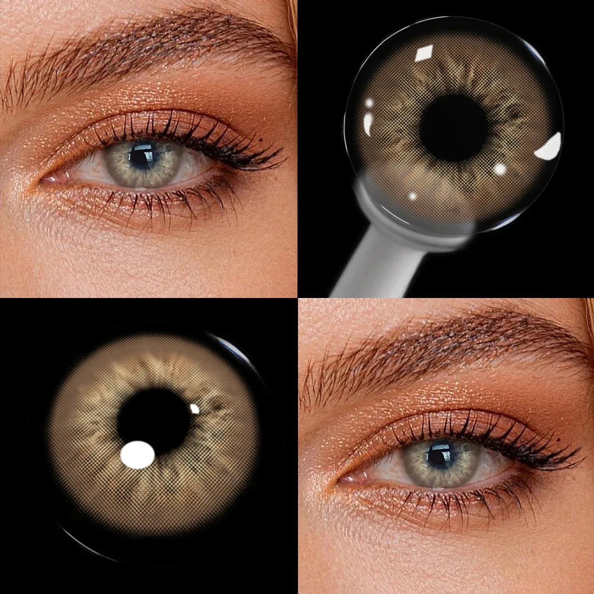 Eyes Color Contacts Colored Contact Lenses Lens Small Pupil Cosmetics Beauty Brown 14.2mm 2Pcs 6 Months Half Year
