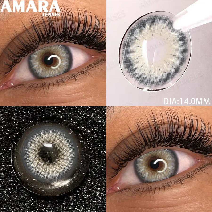 1 Pair soft Lenses Colored Contact Beauty Colored Pupils Green Contact Lenses Natural Look Lenses Women Brown Pupils