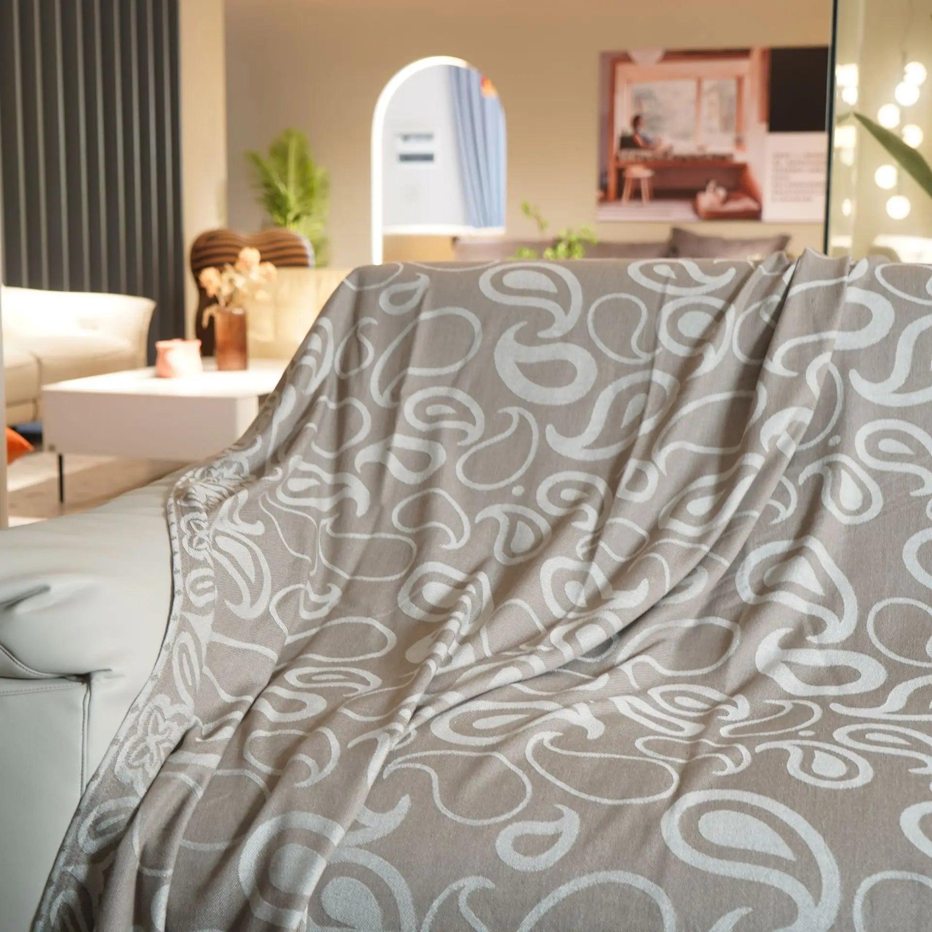 Airline First Class Cabin Blanket Cover Jacquard Airplane Office Nap Bed Throw Blanket Outdoor Portable Plaid Coraline Blankets