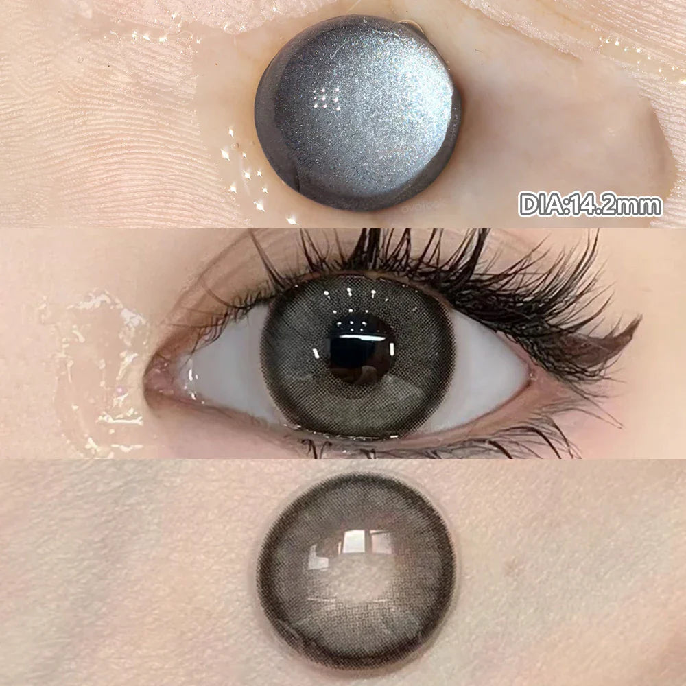 Natural Purple Contact Lenses for Eyes Myopia Beauty Eye Lenses Fashion Color Pupils 2pcs/pair Blue Lens Brown Lenses