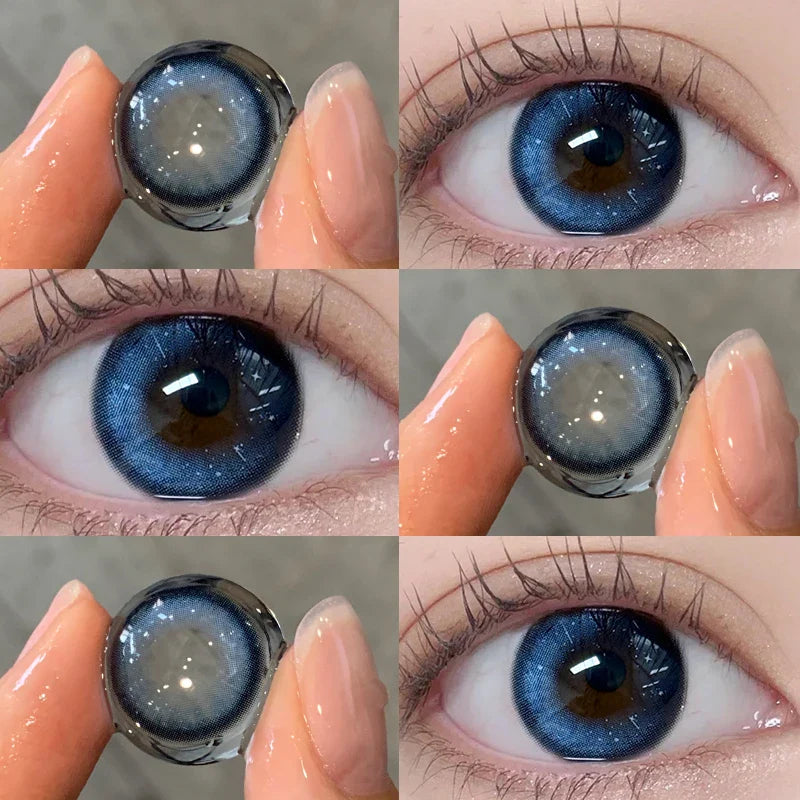 2PCS Contact Lenses Myopia Prescription Lenses With Diopters Grey Colored Contacts for Eyes Cosmetics Beauty Pupil