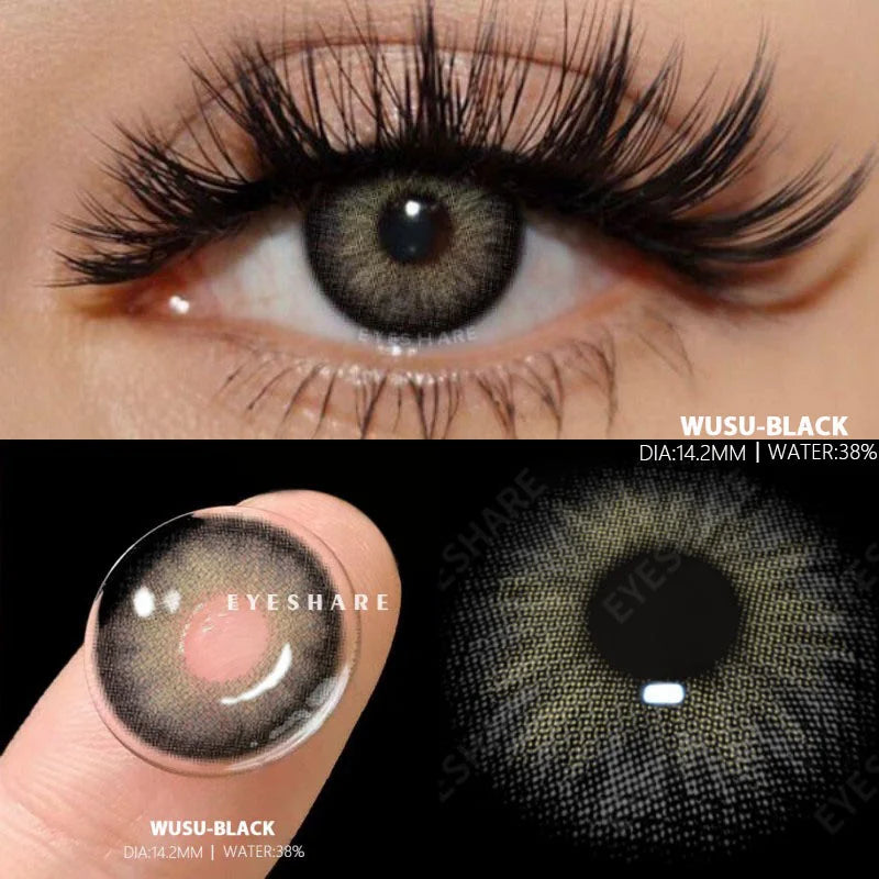 1 Pair New Colored Contact Lenses Fashion Green Eyes Lenses Natural Blue Lenses Gray Contacts Fast Delivery Yearly Lens