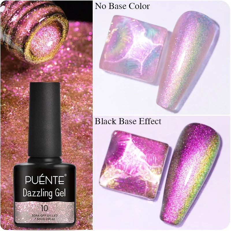 7.5ML Amber Moonlight Cat Magnetic Gel Nail Polish WaterLight Cat Eye Gel Soak Off Semi-Permanent Nail Art Varnish For Manicure