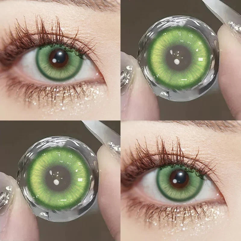 2pcs Cosplay Color Contact Lenses Anime Golden Yellow Pupil 6months Halloween Cute Eye Circle Lens 14.2mm