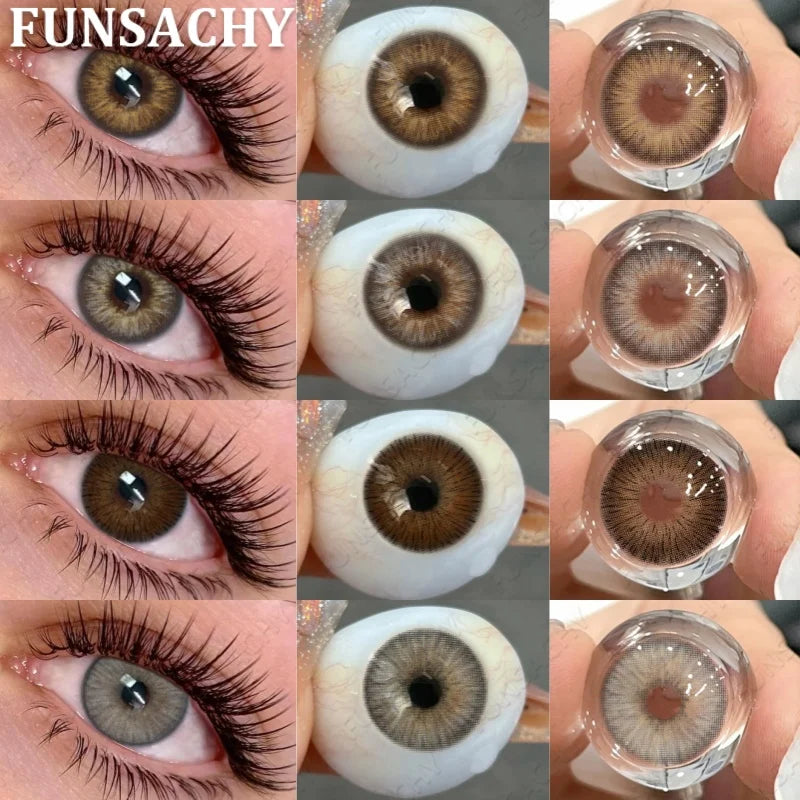 1 Pair Brown Color Contact Lenses for Eyes Big Eyes Natural Lenses Beautiful Pupils Cosmetics Gray Lens Color Women