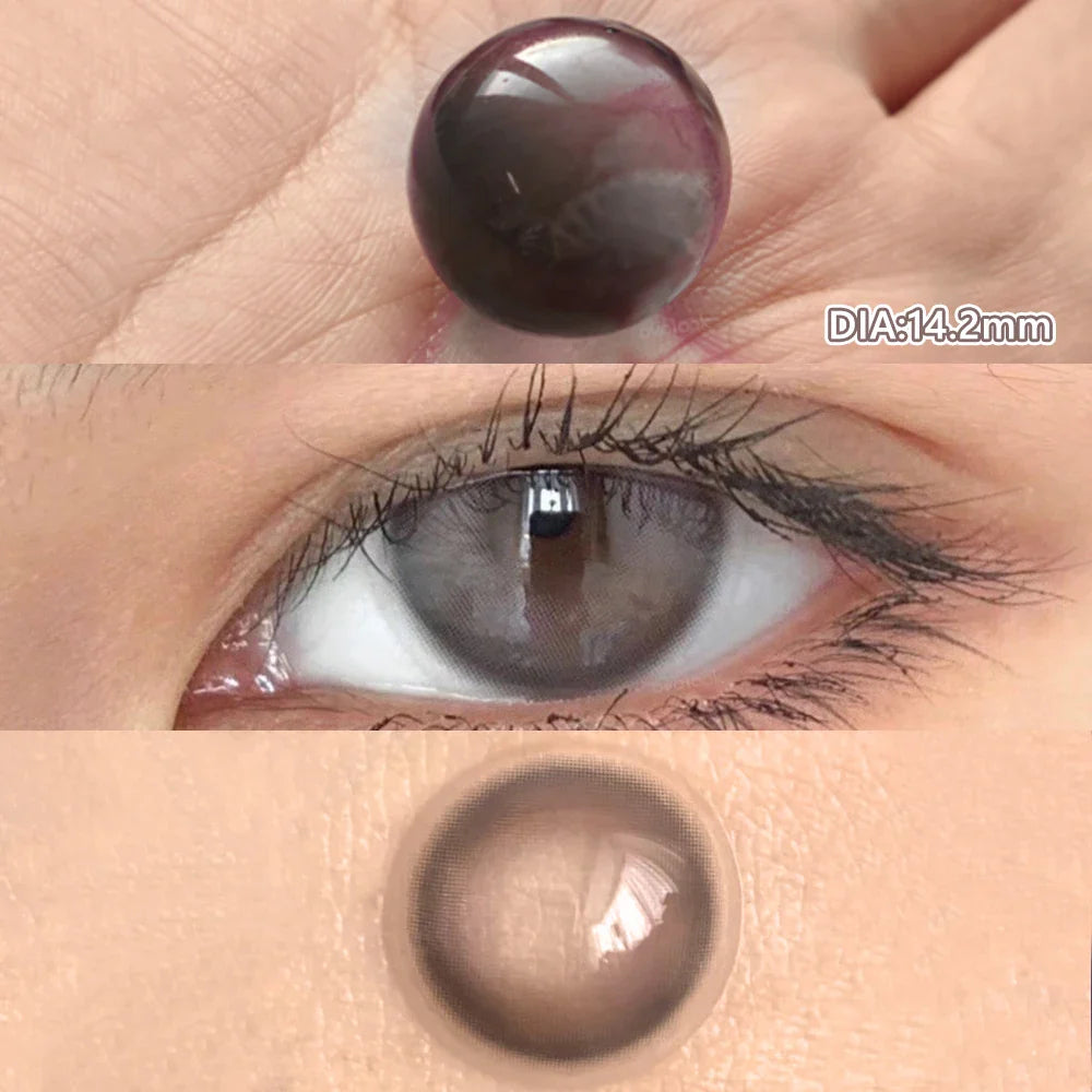Natural Purple Contact Lenses for Eyes Myopia Beauty Eye Lenses Fashion Color Pupils 2pcs/pair Blue Lens Brown Lenses