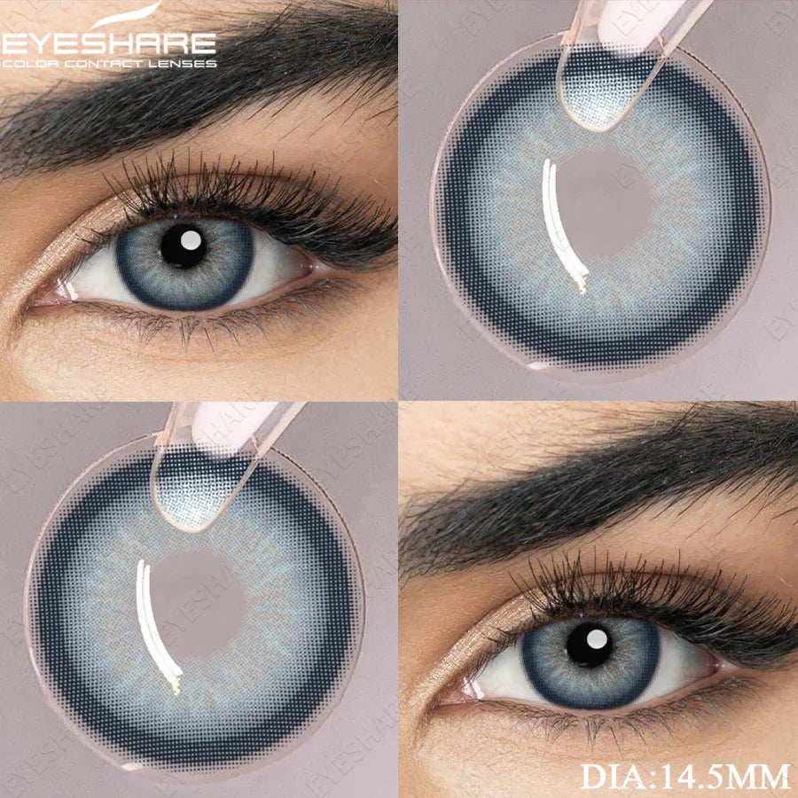 Blue Contact Lenses Colored Contacts for Eyes 1 pair Brown Eye Lenses Gray Lenses Yearly Cosmetic Makeup Eye Contacts