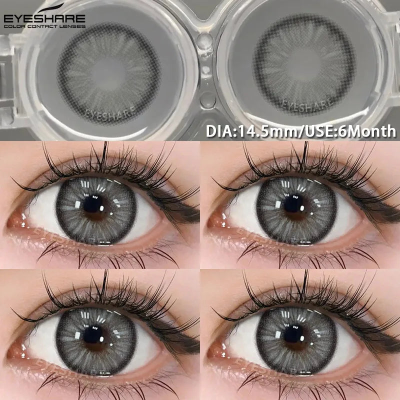 1pair Blue Contact Lenses For Eyes Korean Cute Lens Eye Makeup Pupil Brown Softlenses Women's color contact lenses