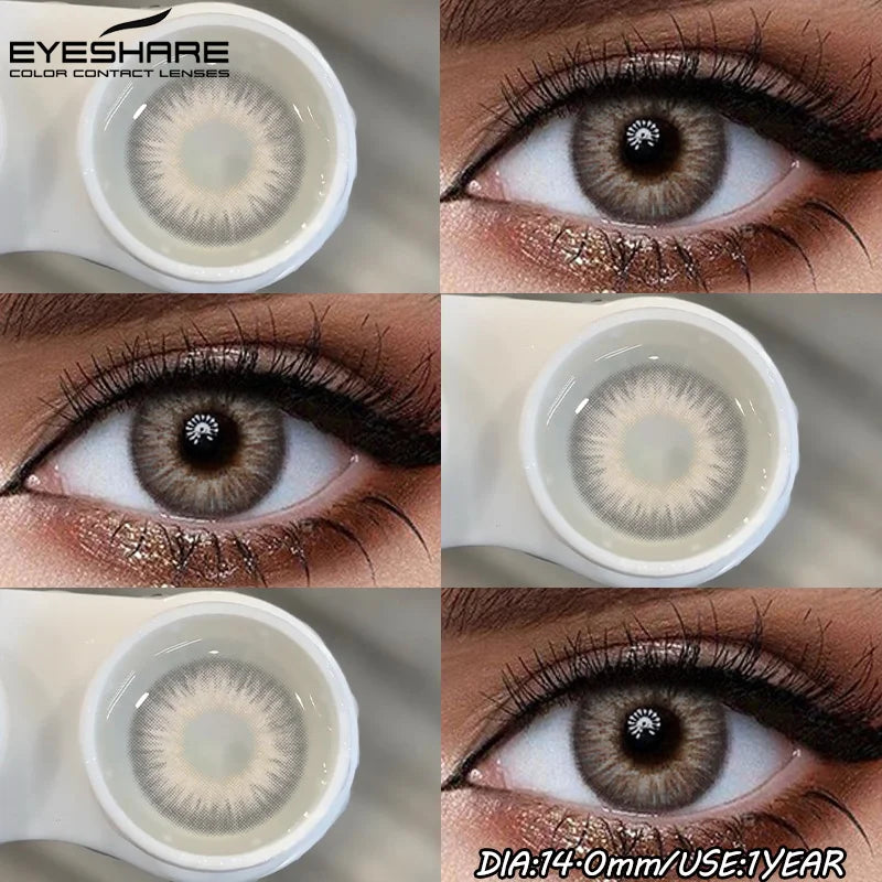 1Pair Fashion Colored Contact Lenses for Eyes Big Blue Eye Lens Natural Yearly Cosmetics Beauty Women Men Pupils