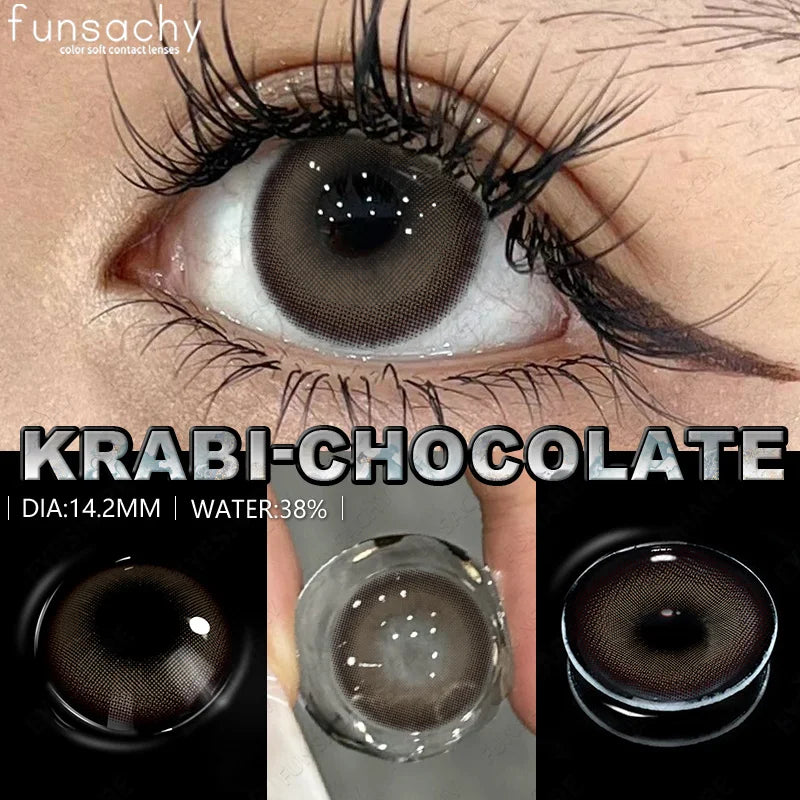 Cosmetics Color Contact Lenses 1pair Brown Color Lens Fashion Lenses Korean Lenses Grow Eye Big Eye Lens Gray Contacts