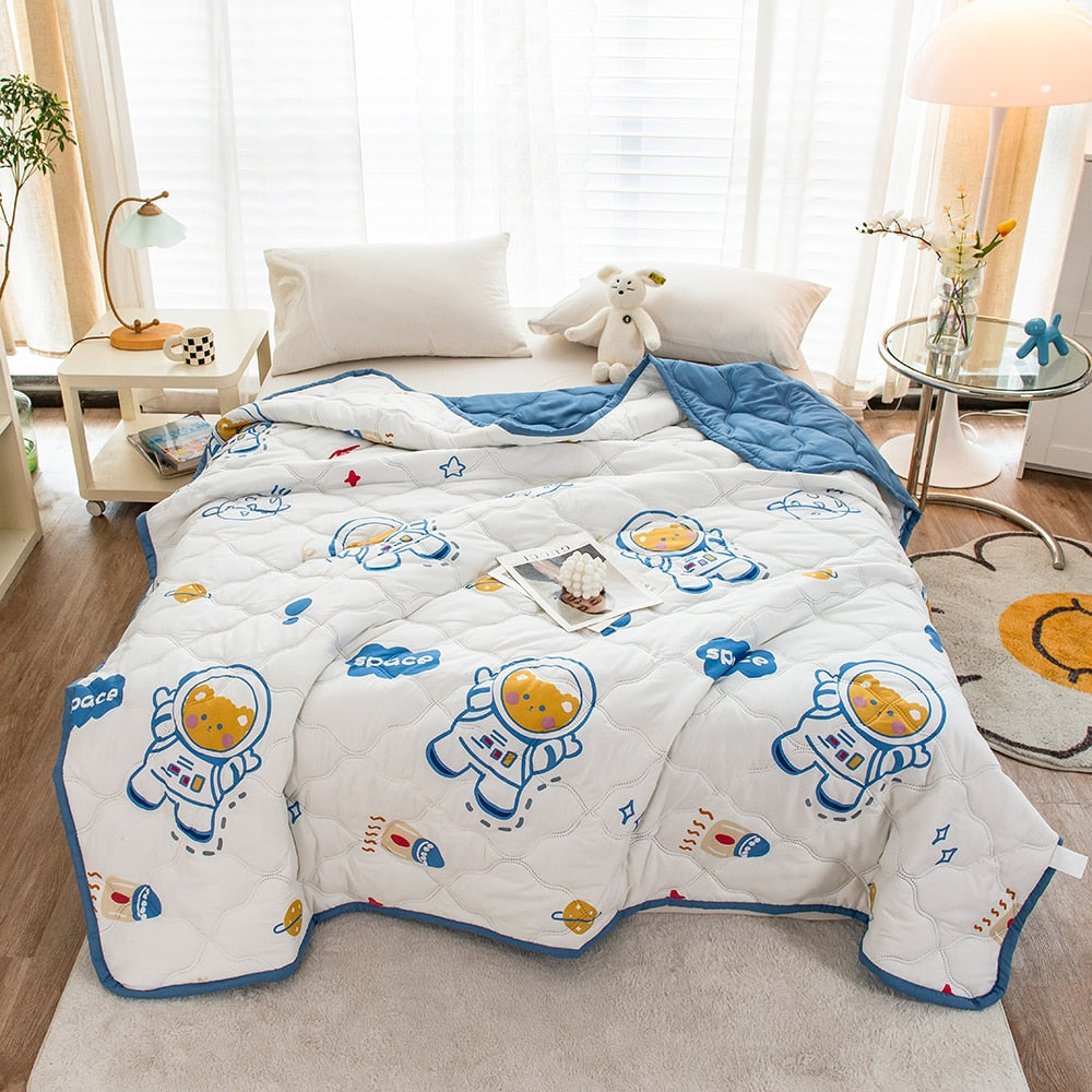 Summer Ice Quilt bedspreads comforter plaid blanket on the bed Quilt cover Duvets for 135 90 for single double bed