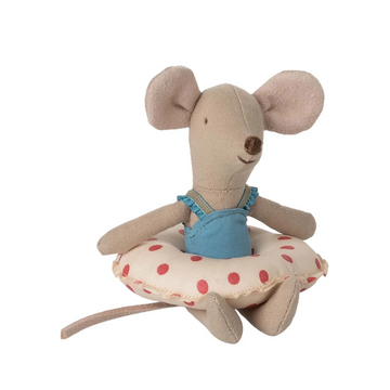 Beach mouse with float, Little sister  Red dot