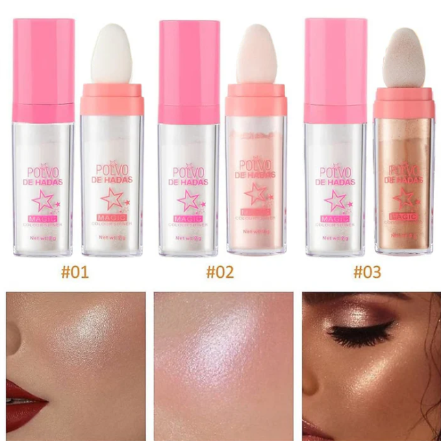 The AuraDust Highlighter - Dazzle Every Room, Instant Glow, and Effortless Powder + 50% OFF