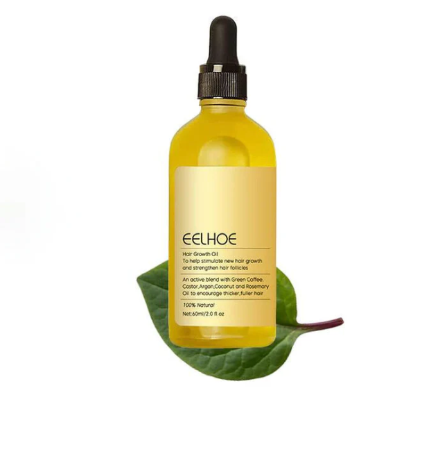 The EELHOE Natural Growth Oil - Rosemary, Castor, and Green Coffee for Thicker, Fuller Hair +  50% OFF