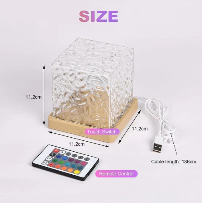 The Livorawell Cube - Water Ripple Projection and Customizable Ambiance + 50% OFF