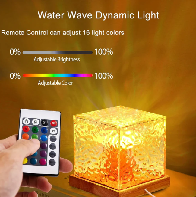 The Livorawell Cube - Water Ripple Projection and Customizable Ambiance + 50% OFF