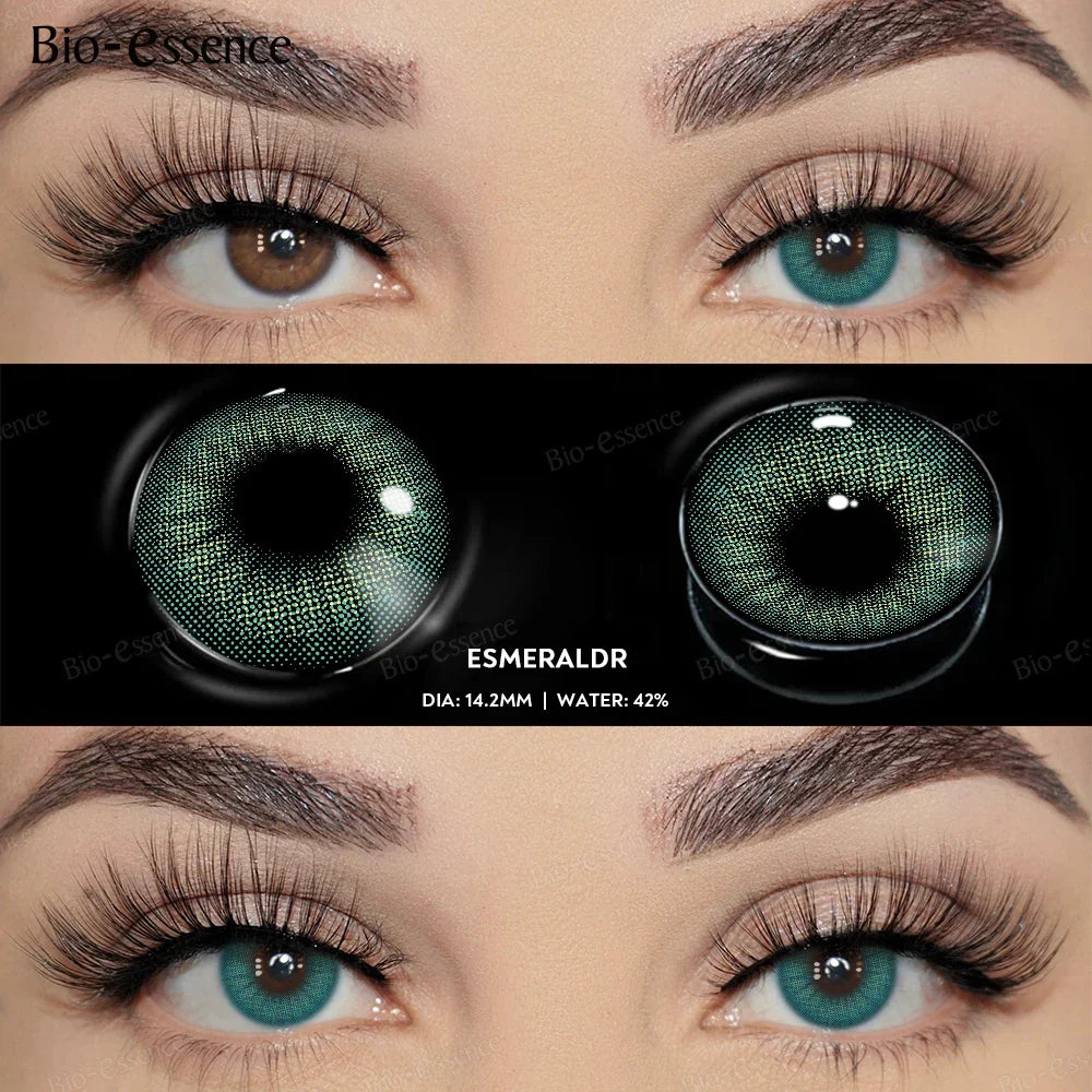 1 Pair Colored Contact Lenses for Eyes Natural Look Brown Eye Lenses Gray Contact Blue Lenses