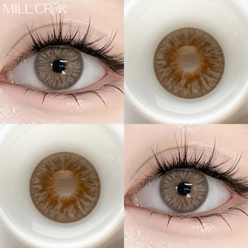 2PCS Brown Colorld Contact Lenses for Eyes Blue Myopia Lenses Beauty Pupils Korean Lenses Fashion Contacts Yearly Use